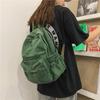 School Bag Female Hong Kong Style Mori Retro Old College Student Backpack Female Fashion Washed Canvas Backpack