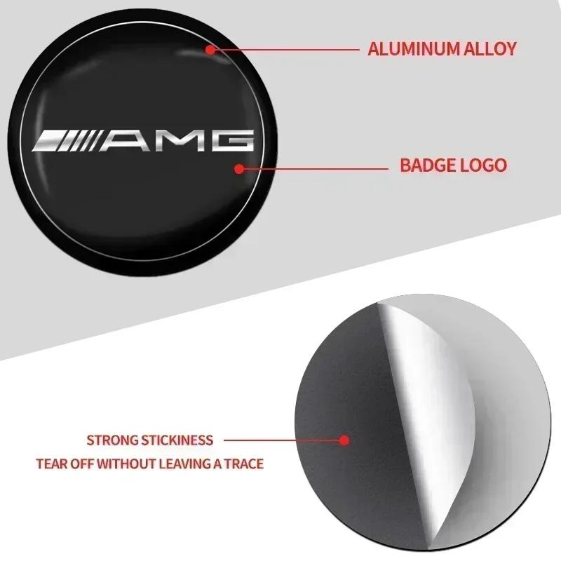 4pcs 56mm Car Wheel Center Hub Cap Stickers Styling For Mercedes Benz AMG W206 W204 W205 W212 W213 W221 W222 W223 W251 W464 ZK2