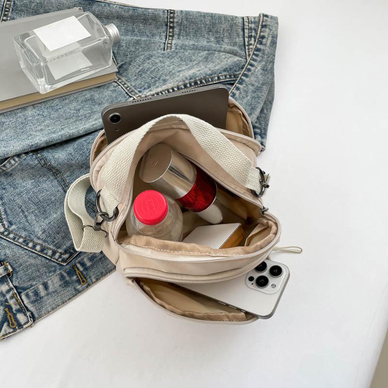 Fashion Simple Ladies Shoulder Bag Large Capacity Oxford Cloth Multi-Layer Crossbody Bag Durable Ladies Commuter Backpacks