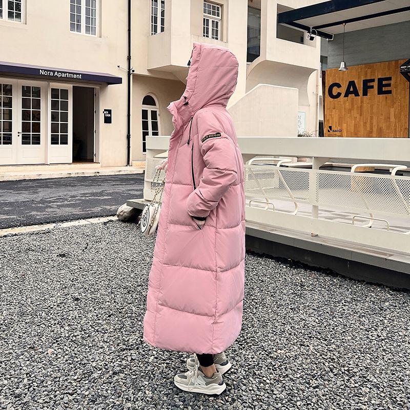 New Knee-length Fashion Down Cotton Clothes Women's Winter Thickened Loose Warm Jacket Cotton-padded Clothes