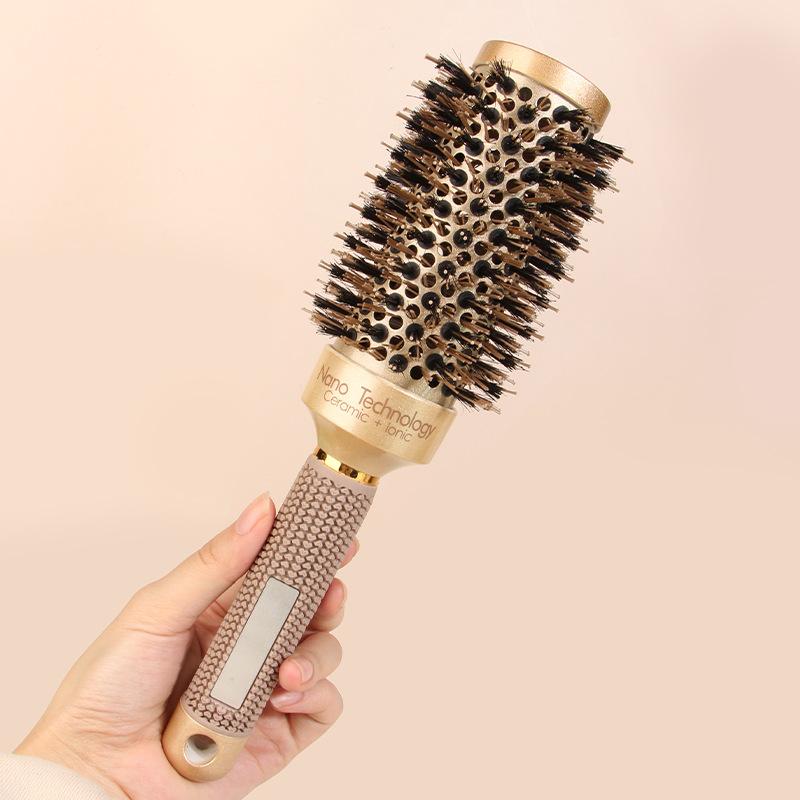 Comb for Women Boar Bristle Round Hair Brush For Styling Curling Blow Dry NEW