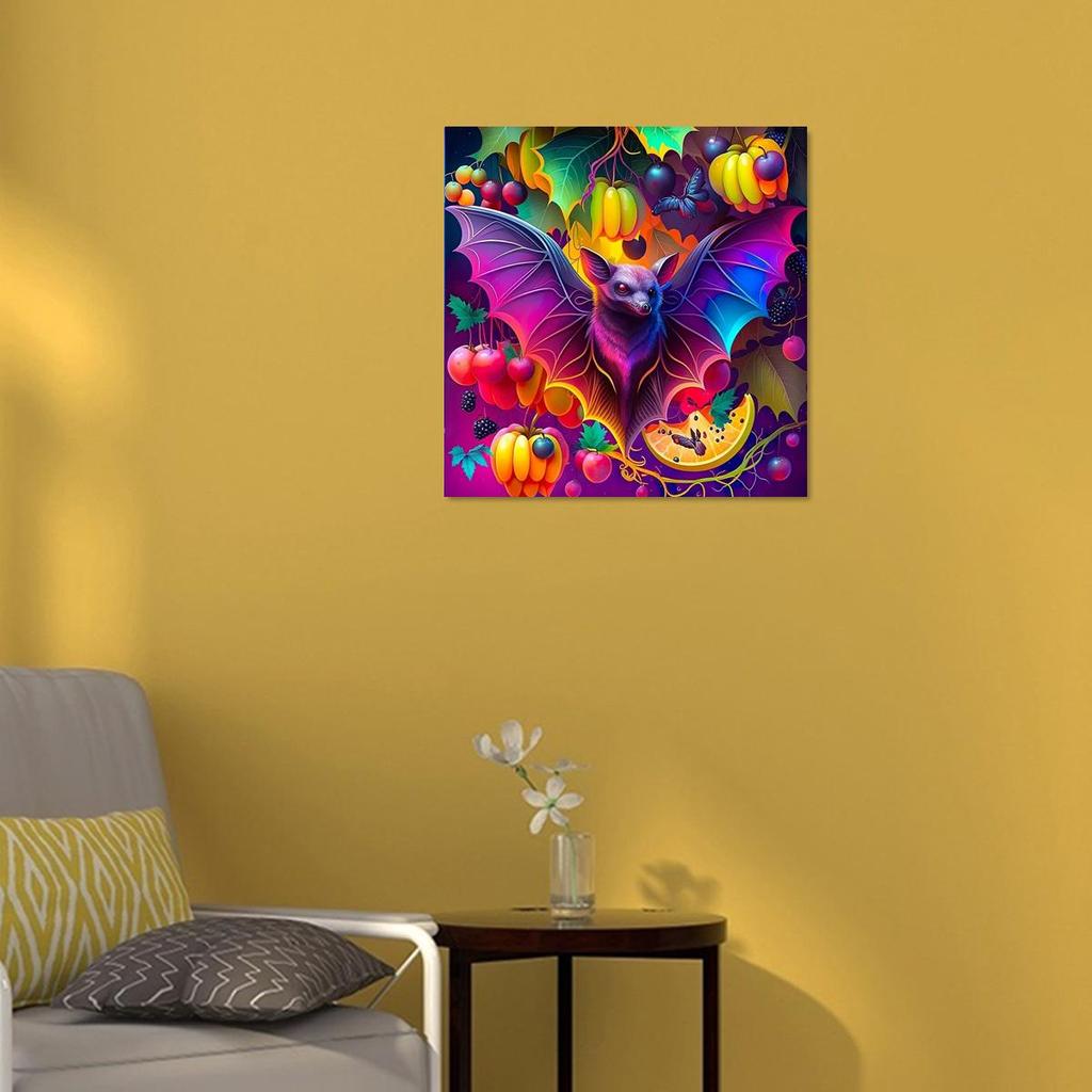 Frame Painting By Numbers For Adults Beginner Kits Bat Animal Acrylic Paint Wall Art Picture With Numbers For Home Decors 40x40