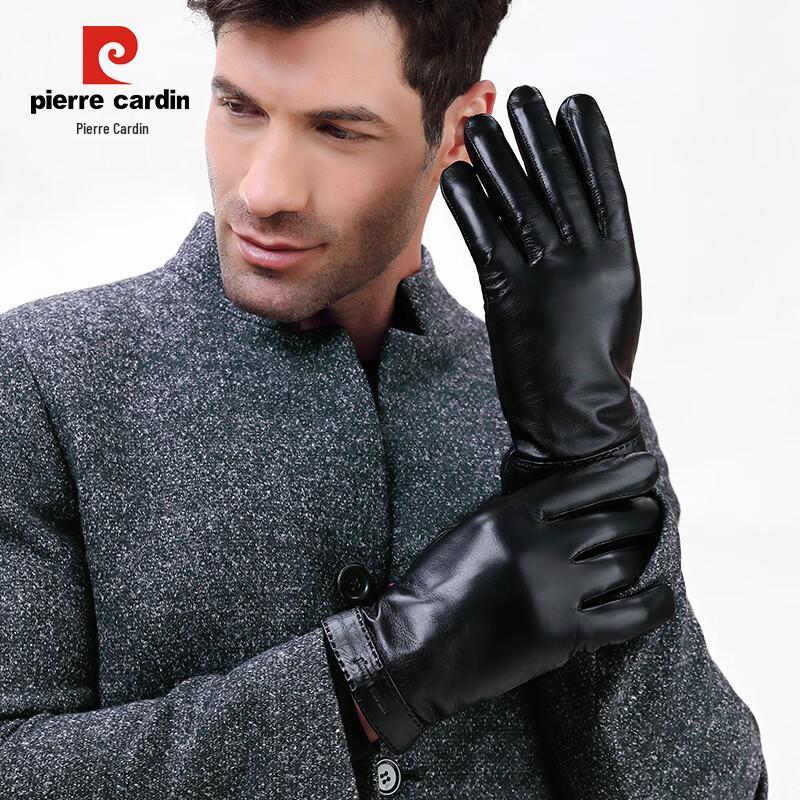 Pierre Cardin Men's Warm Goatskin Touchscreen Gloves