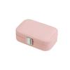 Solid Color Portable Jewelry Storage Box Large Capacity with Simple Design for Rings and Necklaces Small and Medium Sizes