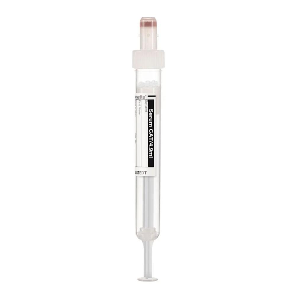 Sarstedt -Monovette® Serum Cat Blood Collection Tube 4.9 - Clot Activator White With Label 90X13 50 Pcs