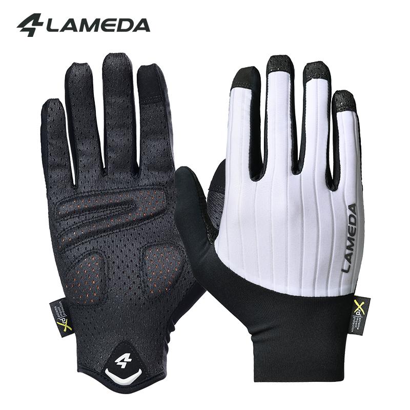 LAMEDA Men's Cycling Gloves XRD Pad Touch Screen Road Bike Full Finger Gloves Spring MTB Gloves Breathable Bicycle Accessories