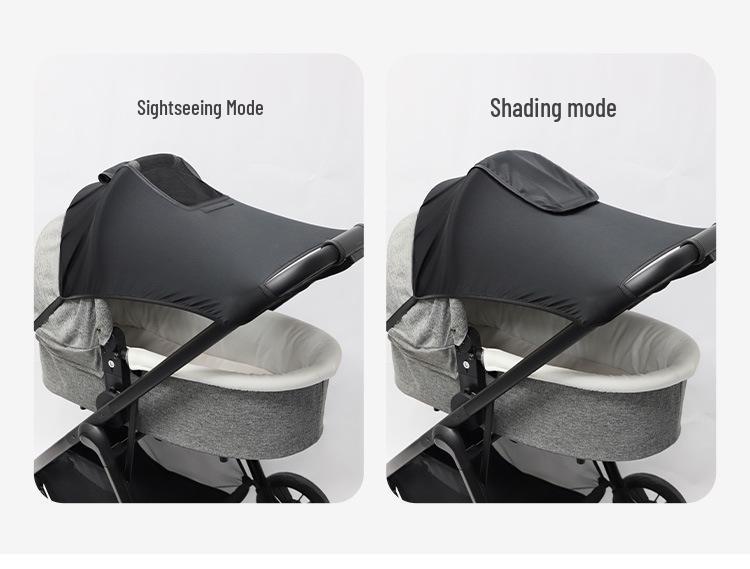 Universal Two-Way Baby Stroller Sunshade with UV Protection and Heat Insulation