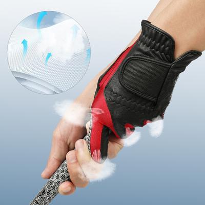 Yousheng Golf Gloves Faux Leather Non-slip Left Hand Golf Glove Good Grip Golf Accessory for Men Women Golfer