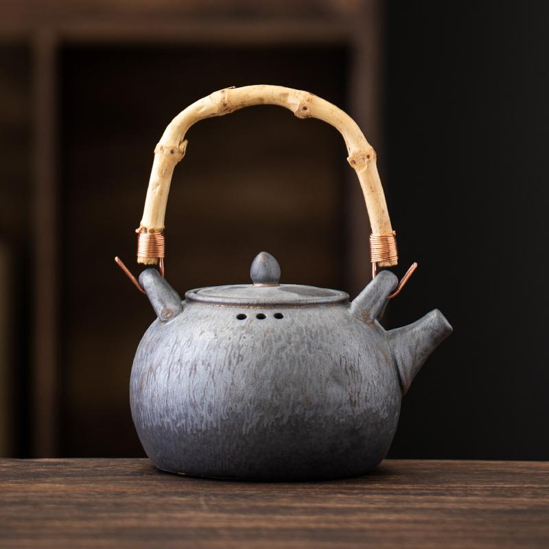 

1 штука/1 набор, антикварный керамический чайник, спиртовая лампа, керамическая нагревательная подставка, набор для приготовления чая, комнатная печь-камин, уличный чайник