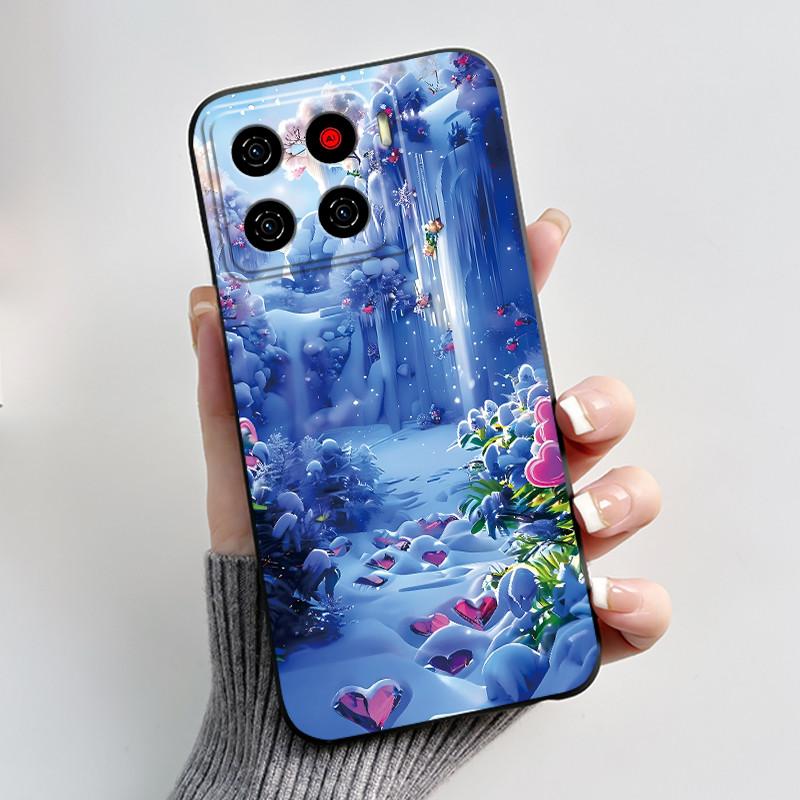 Cute Cartoon Case For ZTE Blade A56 Z2473 Nubia A56 Printing Shell For Blade A56 Pro Protective Cover Soft Silicone Black Casing