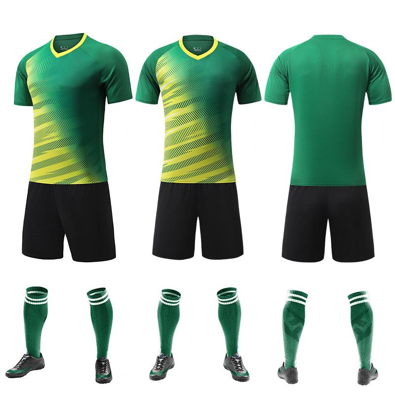 Summer Short Sleeve Jersey Set: Unisex Football Uniform for Kids  Adults, Plain Color Design XXL