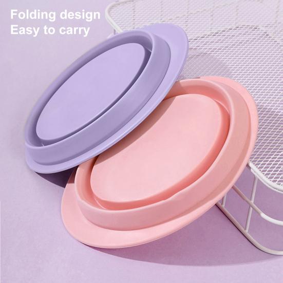 

Yousheng 3 шт./комплект чистящих подушечек для кистей с сухой корзиной, высокоэластичная антидеформируемая косметическая губка-пуховка для чистки косметических кистей для салонного использования фиолетовый