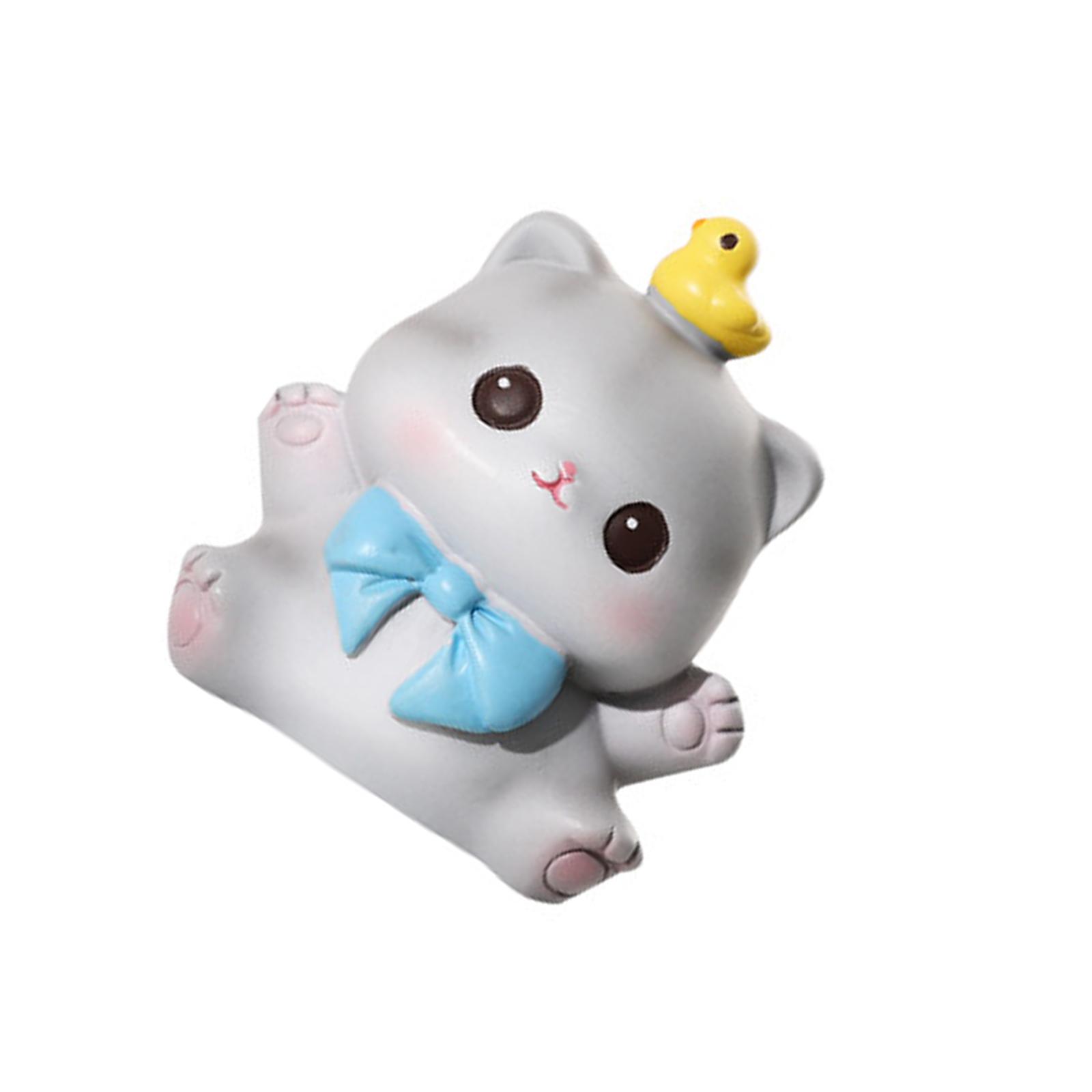 Adorable Cats Figurines,Realistic Cats Statues,Shelf Decorations Accent for Home Office Decors Cats Lover Gift
