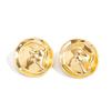 Ingemark Trend Simple Irregular Round Pierced Stud Earrings Women Retro Creative Geometry Metal Texture Earring New Year Jewelry