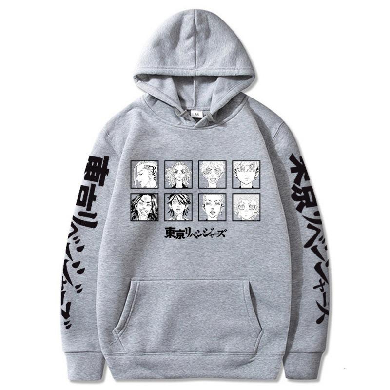Japanische Animation TokyoRevengers Mikey Marken-Hoodie Y2K Kleidung Vintage Herbstmode Unisex Langarm-Pullover