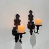 Vintage Väggs sconces Ljusstake Gotisk Järnkonst Värmeljusljusstake Vardagsrum Matsal Sovrum Väggmonterad Ljusstake Dekoration