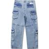 Li Ning Jeans Men's Light Blue Moderate Straight Fit Pants AJQU019-2