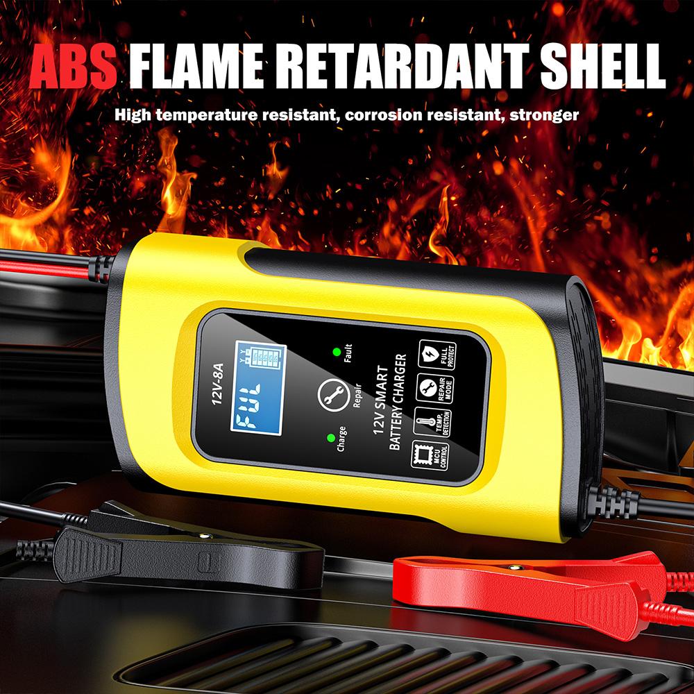 Car Battrey Chargers 12V8A Intelligent Pulse Repairing Charge Device Automotive Battery Trickle