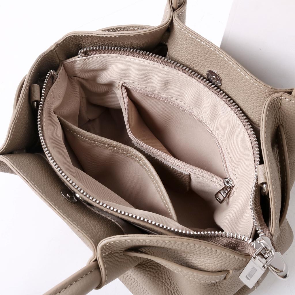 2025 New Top Layer Cowhide Handbag Vegetable Basket Bag High-quality Simple Excellent Crossbody Women's Versatile Casual Commuting