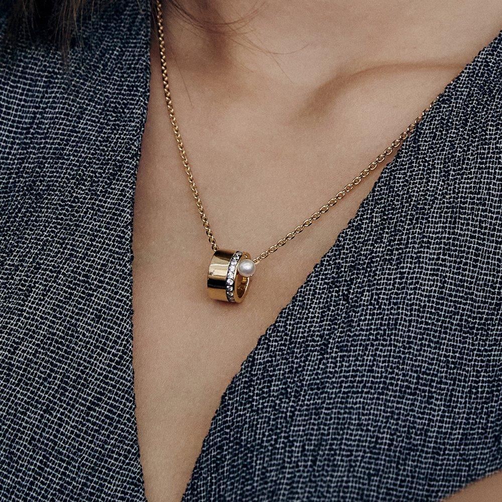 Noiyu Silver (Y) Antique Pearl Point Mix Necklace Hl3N28335Y9500