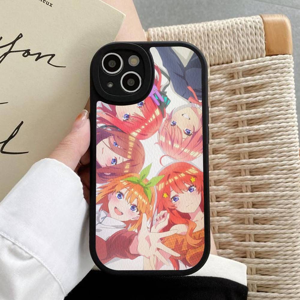 Cartoon Q-Quintessential Q-Quintuplets Phone Case Hard Leather For IPhone 16 15 14 13 12 Mini 11 14 Pro Max Xs X Xr Plus Fundas