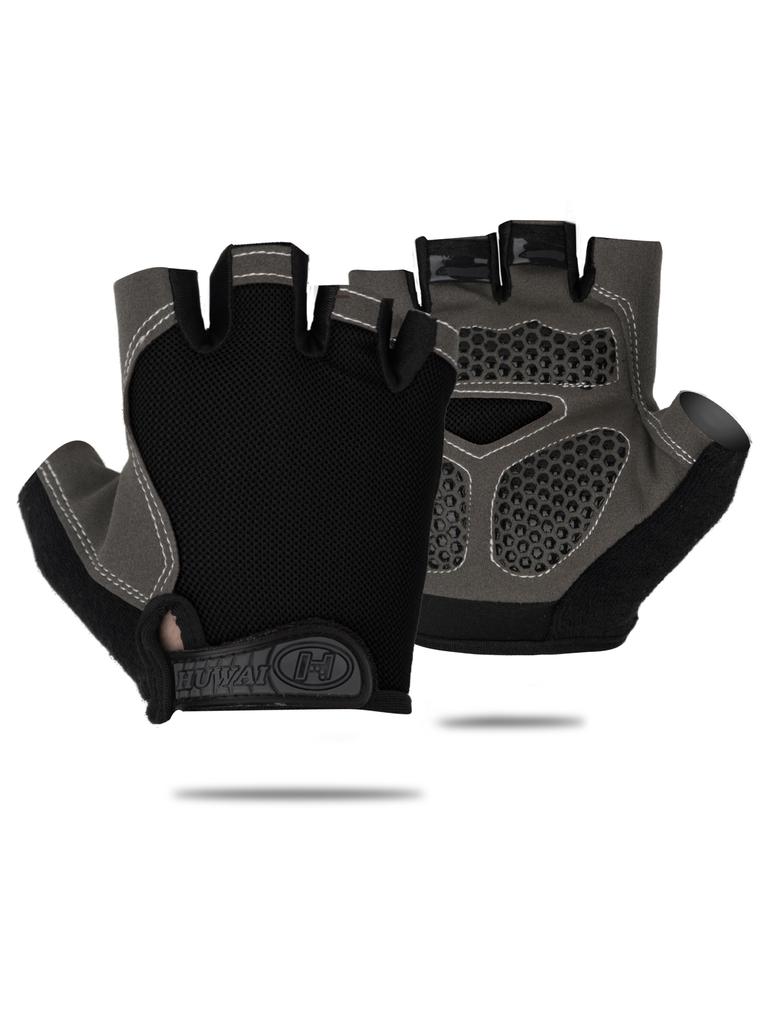 1 Pair Cycling Gloves Breathable Anti-slip Half Finger Mtb Road Bicycle Gloves Shock-Absorbing Sunscreen Fitness Bicycle Gloves