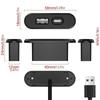 1 USB-A and 1 Type-C Embedded Table USB Power Socket Mini Compact Power Outlet 1.2M Extension Cord Recessed Sockets Indoor Use