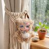 Fluffy Plush Rabbit Plush Keychain Sparkling Big Eyes Vinyl Face Doll Pendant  Backpack Decor