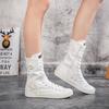 Neue Freizeitschuhe Segeltuchschuhe Innenreißverschluss Gummischuhe Mittelschaft Damenschuhe Trend