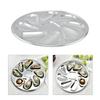 Versatile Shellfish Tray 8 Slot Plate Shellfish Seafood Tray Stainless Steel Material Suitable for Seafood Delight