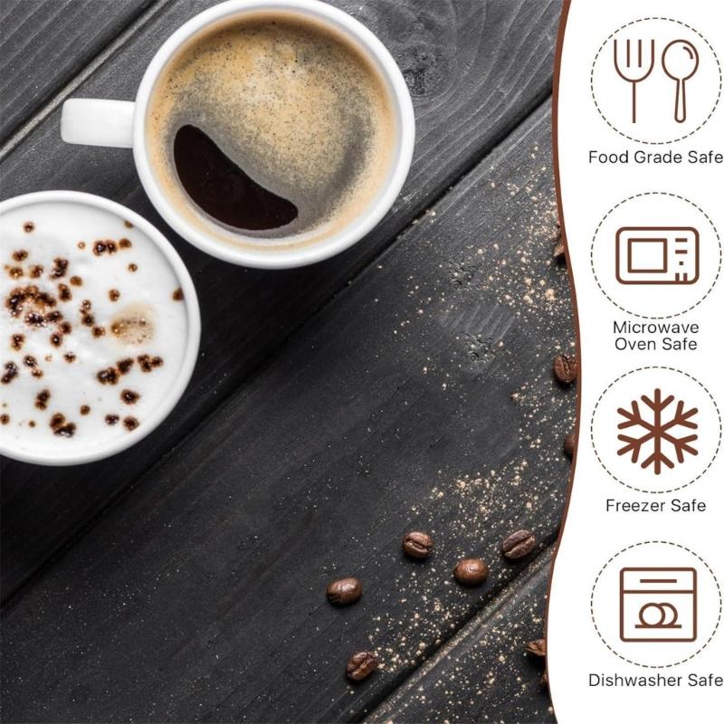 Pack of 4/8 Ceramic Coffee Bean Showcasing and Weighing Dishes and Coffee Bean Exhibition Plate Spoon Set for