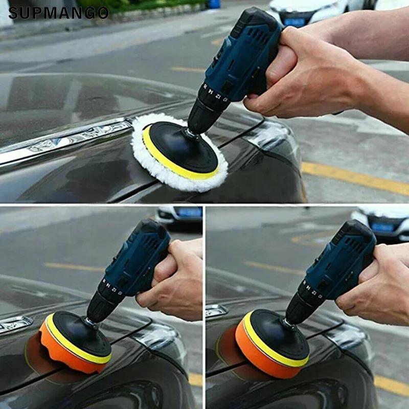Universelles Autolackpflege-Zubehör 22-teiliges Auto-Polierschwamm-Pads-Set Schaumstoff-Pad-Puffer-Set Poliermaschinen-Wachspads
