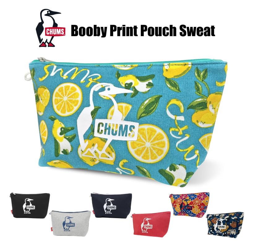 CHUMS Booby Print Tasche, Kosmetiktasche, Kleinteile-Etui CH60-3828 (G005: Heather Gray)