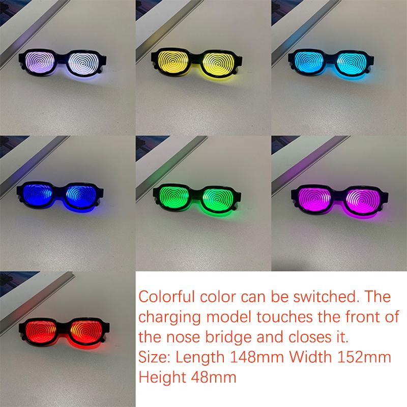 Funny Led Glowing Glasses Special Effect Luminous Glasses Cool Anime Flash Eye Glasses Sense Of Technology Eyewear For Party