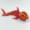 3D Printed Movable Joint Shark Toy - Creative Gift for Kids