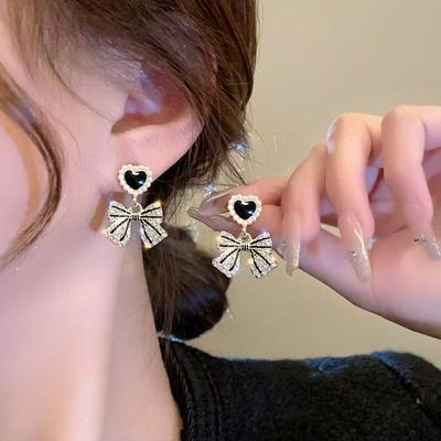 Black ButterflyEarrings Crystal Earrings for Women Lady Grils