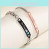Elegant Alloy Geometric Couple Bracelets Fashionable Valentine's Day Gift