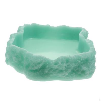 Luminous Reptile Bowl Water Dish Feeding Plate Glow In Dark Food Terrarium Decor for Snake