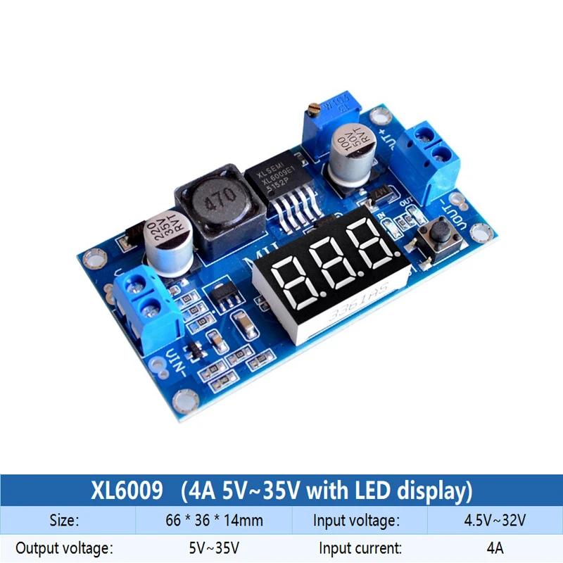1PCS XL6009 Boost Module DC-DC Boost Converter Step Up Output Adjustable Power Supply Module Super LM2577 with Display