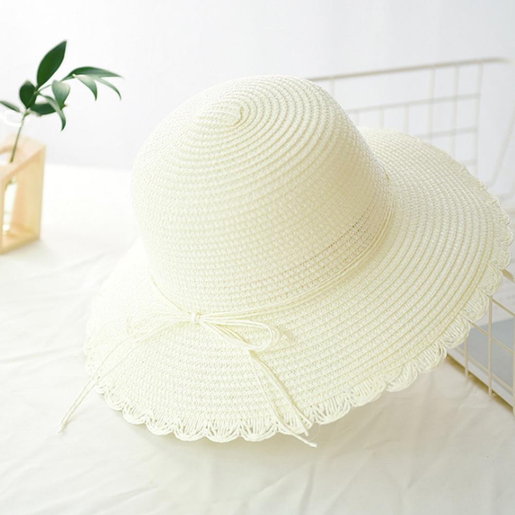 Leisure Women Breathable Fisherman Hat Beach Straw Hat