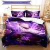 3pcs Genshin Impact Balzebub pattern bedding set duvet cover set includes duvet cover &pillowcases, perfect all season bedroom decoration & gift
