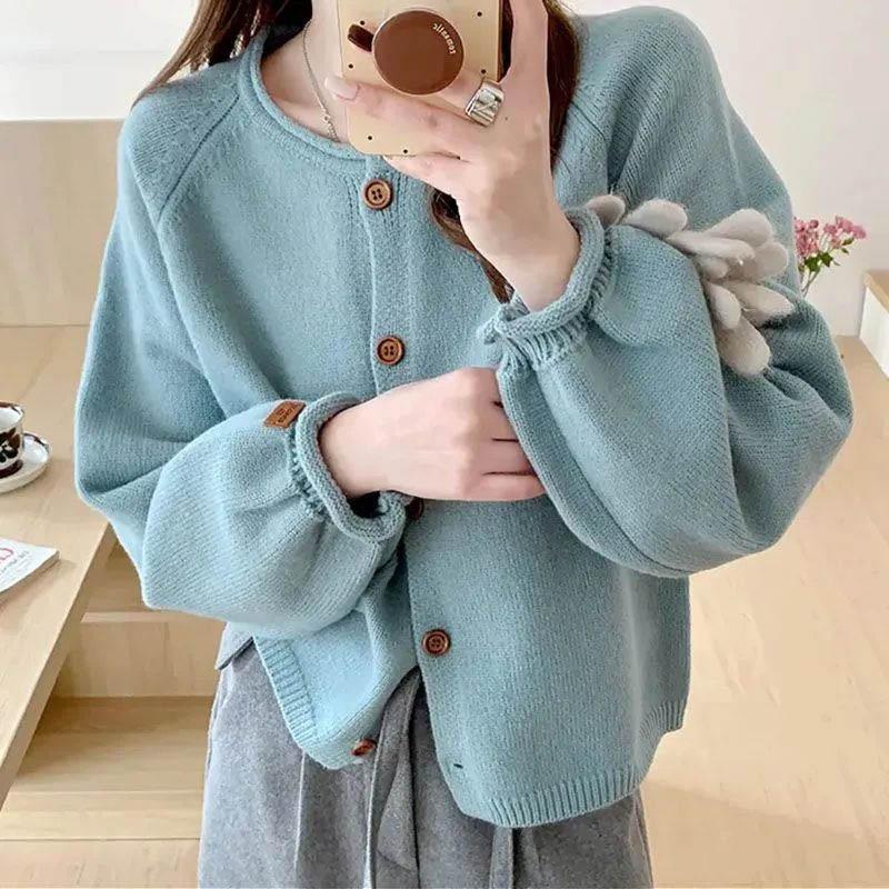 Sweaters Coat Cardigan for Women Loose Long Sleeve Knit Cardigan Sweaters Jacket