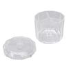 Cotton Swab Holder with Lid Clear Dust Proof Waterproof 3 Separate Compartments Cotton Balls Storage Box