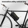 Fahrradlenkertasche mit Schultergurt, Reißverschluss, Verschlussband, Fahrradtasche vorne, Mountainbike-Rennrad-Kunstledertasche, Fahrradzubehör