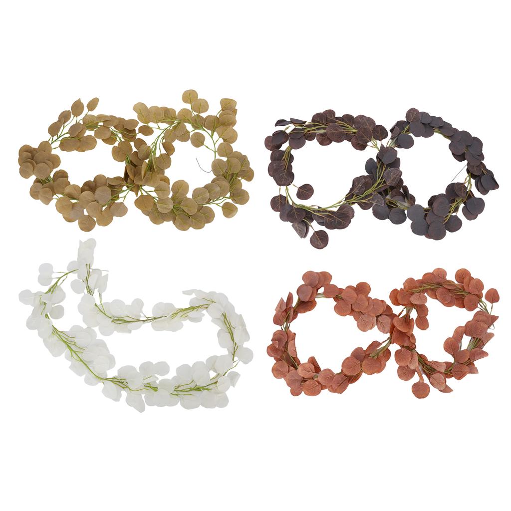 Fake Leaves Fabric Simulated Exquisite Greenery Eucalyptus Garland for Home Wedding