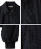 Die Anti-Plattform Gepolsterte Crop Fliegerjacke (Schwarz)