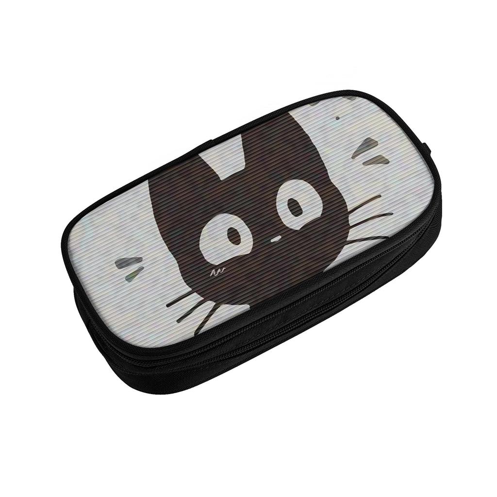 Cute Jiji Cat Anime Pencil Case Creative Japanese Cartoon Pen Bag Student Big Capacity Office Zipper Pencil Box