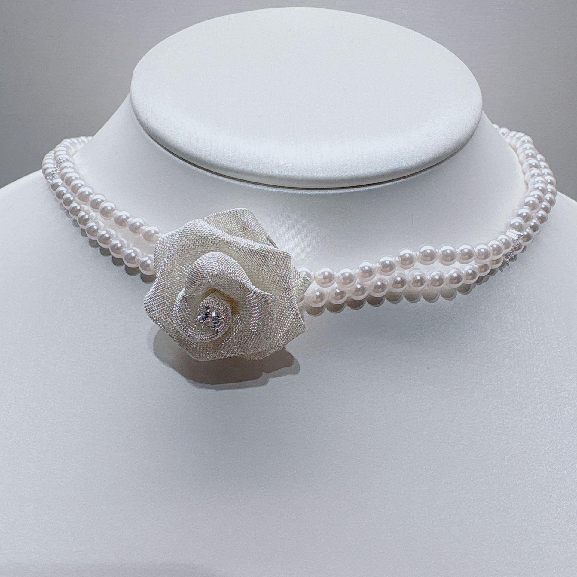 

Ожерелье-подвеска в виде цветка с цирконом и жемчугом, Чистое желание, Темпераментный воротник, Модная нишевая, Высококлассная, Универсальная бижутерия