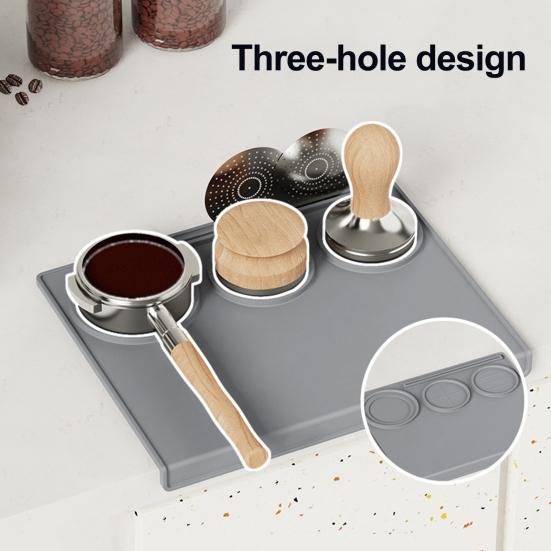 Tapete de Tampar Espresso Antiderrapante de Silicone Tapete para Tamper de Café Resistente ao Calor Almofada de Estação de Tampar Barista para Bancada de Máquina de Espresso