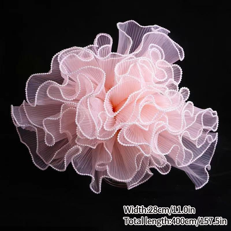 Corrugated Packaging for Bouquets with Pearls Mother's Valentine's Day Flowers Packaging Wave Edge Bouquet Gift Wedding Supplies